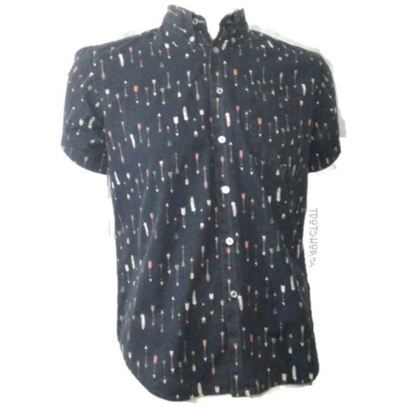 Naked & Famous Arrow Print Short Sleeve NWOT 09/24 - Picture 2 of 9